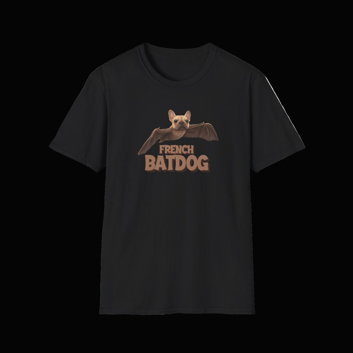 French Batdog Unisex Softstyle T-Shirt, Funny Tee Gift, Pet Lover Apparel, Halloween Costume Shirt, Cute Dog Lover T-Shirt