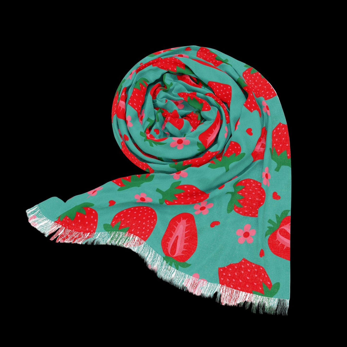 Match Your Pet! Strawberry Pattern Light Scarf