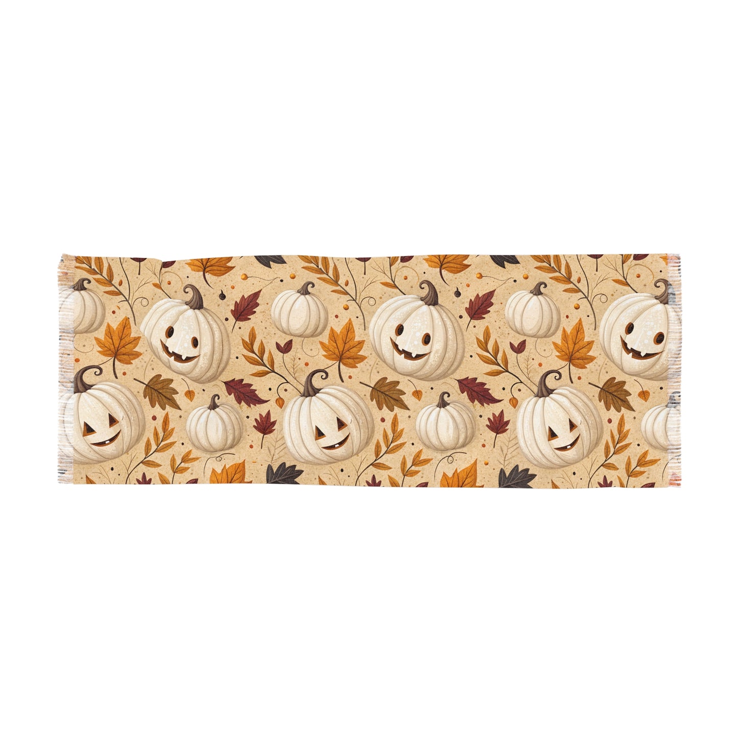Autumn Pumpkin Light Scarf - Cozy Fall Accessory for Halloween, Thanksgiving, Seasonal Fashion, Gift for Her, Wrap Scarf