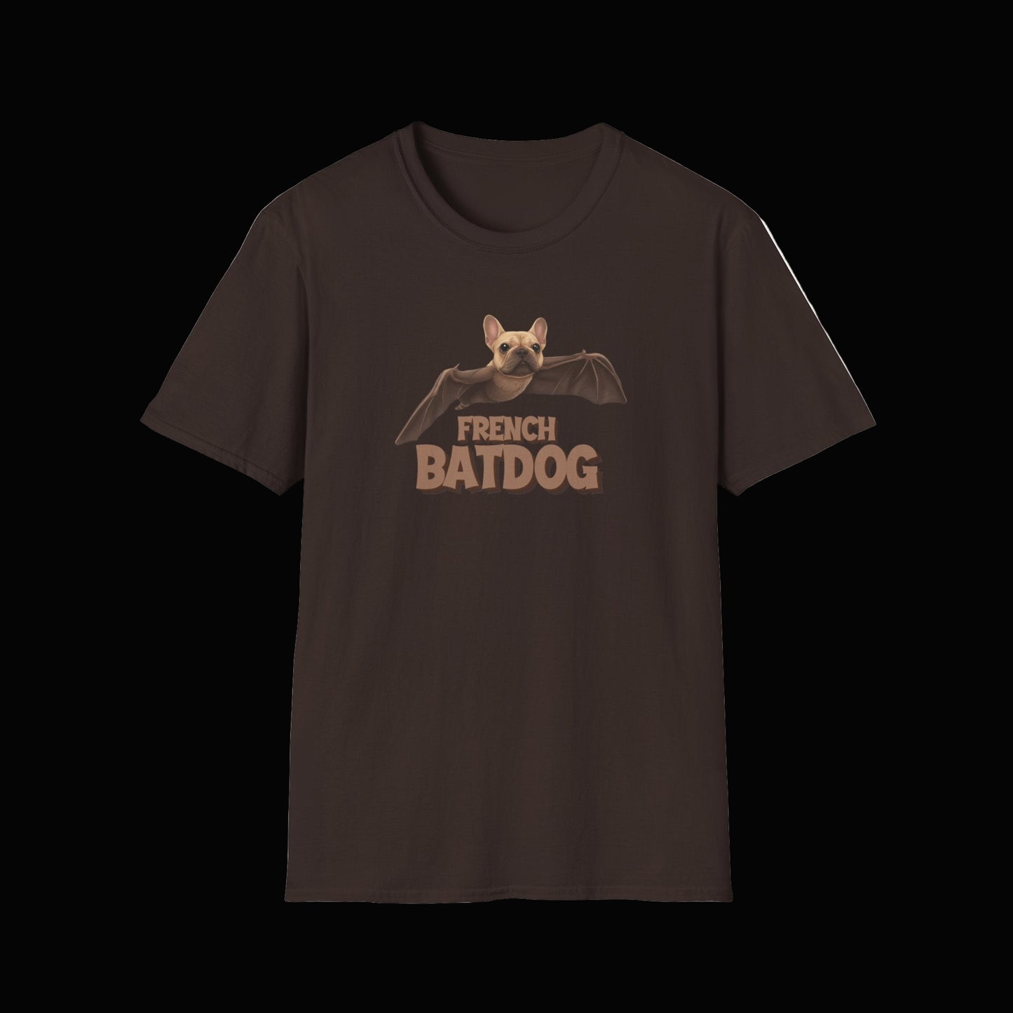 French Batdog Unisex Softstyle T-Shirt, Funny Tee Gift, Pet Lover Apparel, Halloween Costume Shirt, Cute Dog Lover T-Shirt