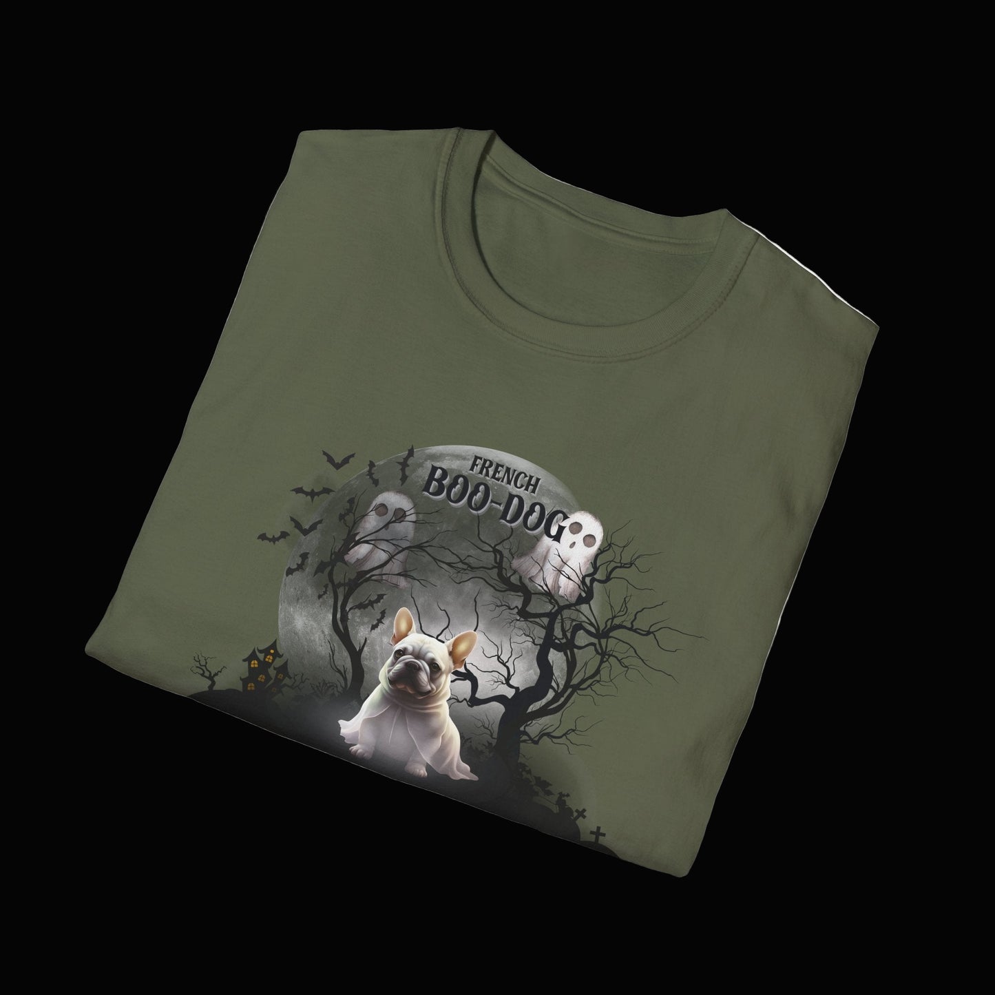 Halloween Boo-Dog Unisex T-Shirt, Spooky Pet Lover Gift, Fall Fashion, Ghostly Dog T-Shirt, Halloween Costume, Party Wear