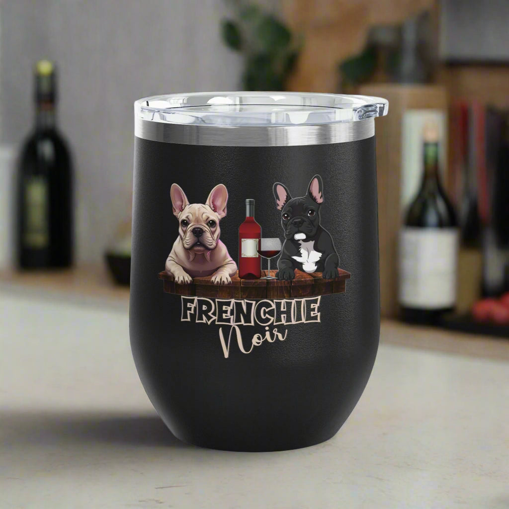 Frenchie Wine Tumbler, Dog Lover Gift, Pet Owner Drinkware, Red Wine Cup, French Bulldog Mug, Cute Wine Accessory, Dog Theme