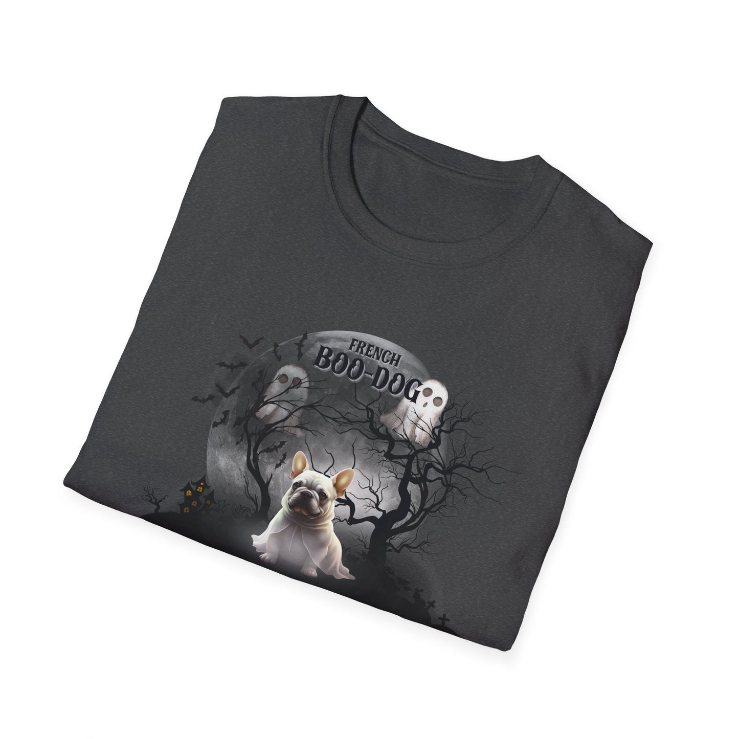 Halloween Boo-Dog Unisex T-Shirt, Spooky Pet Lover Gift, Fall Fashion, Ghostly Dog T-Shirt, Halloween Costume, Party Wear