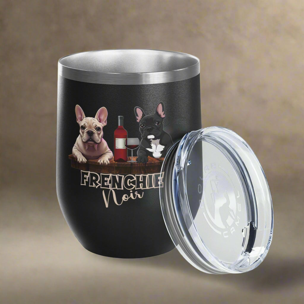Frenchie Wine Tumbler, Dog Lover Gift, Pet Owner Drinkware, Red Wine Cup, French Bulldog Mug, Cute Wine Accessory, Dog Theme