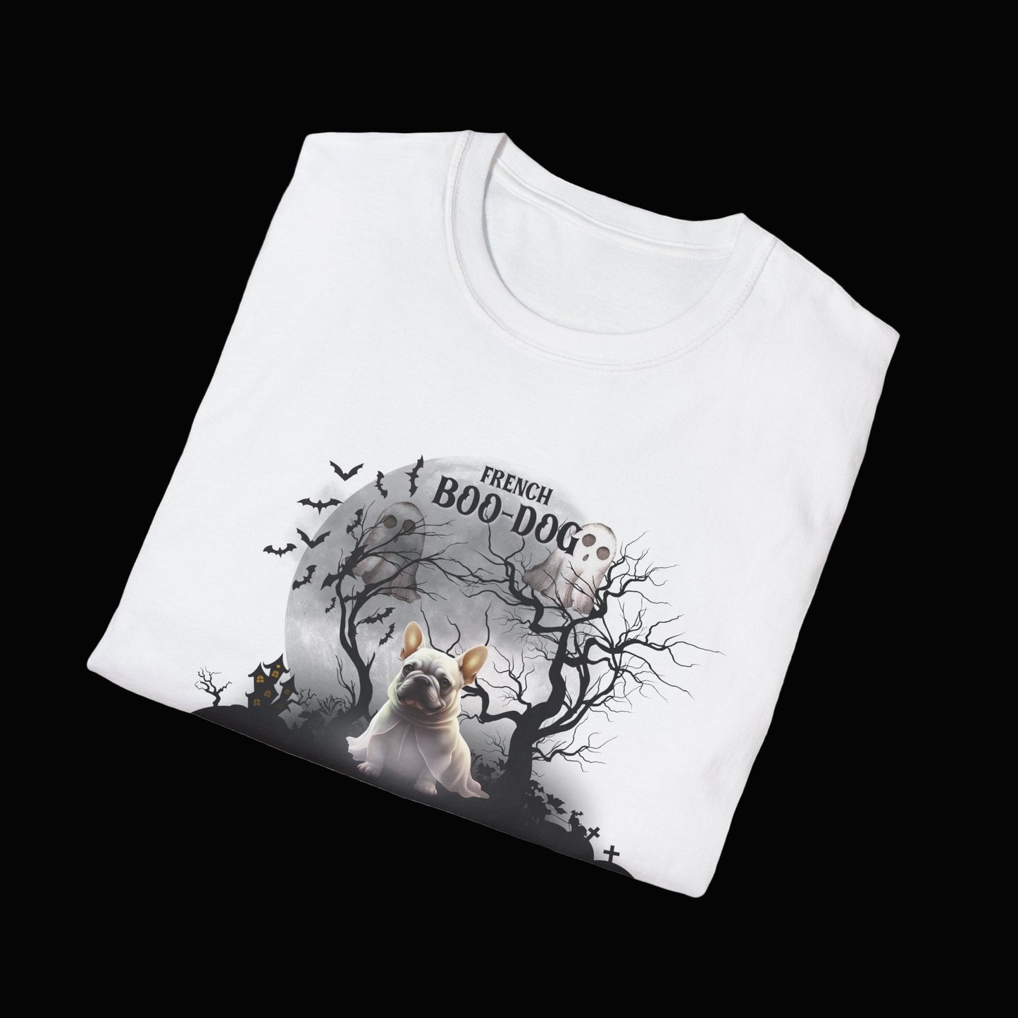 Halloween Boo-Dog Unisex T-Shirt, Spooky Pet Lover Gift, Fall Fashion, Ghostly Dog T-Shirt, Halloween Costume, Party Wear