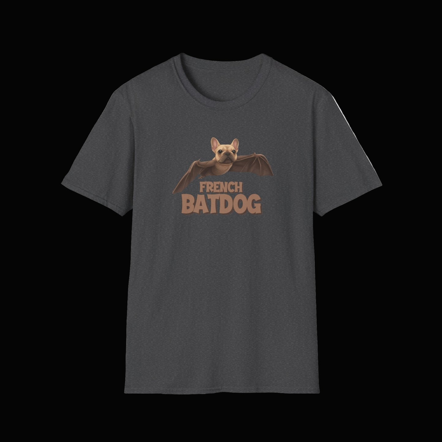 French Batdog Unisex Softstyle T-Shirt, Funny Tee Gift, Pet Lover Apparel, Halloween Costume Shirt, Cute Dog Lover T-Shirt