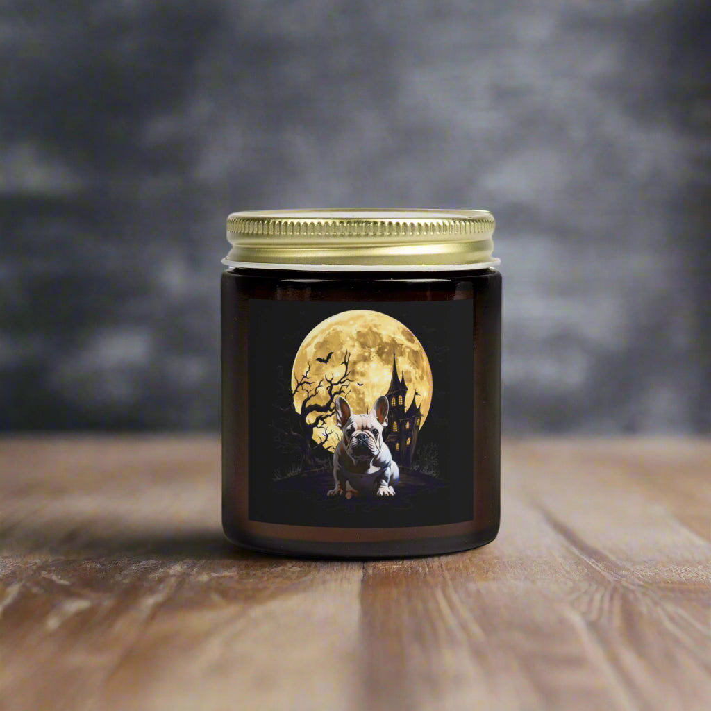 Halloween-Themed Scented Candle, Cozy Home Decor, Ghostly Atmosphere, Great for Fall Celebrations, Unique Gift Idea, Fragrant Mood Setter