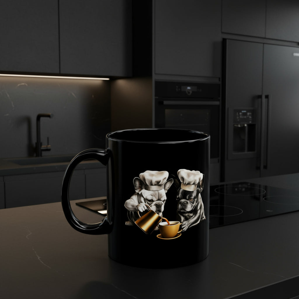 Cute French Bulldog Chef Mug - Adorable Dog Lover Gift for Birthdays, Coffee Lovers, Pet Owners, Kitchen Decor