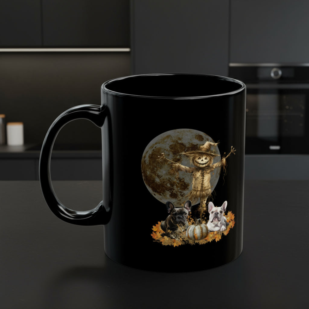 Mug - Fall Theme French Bulldogs Scarecrow Pumpkin Design