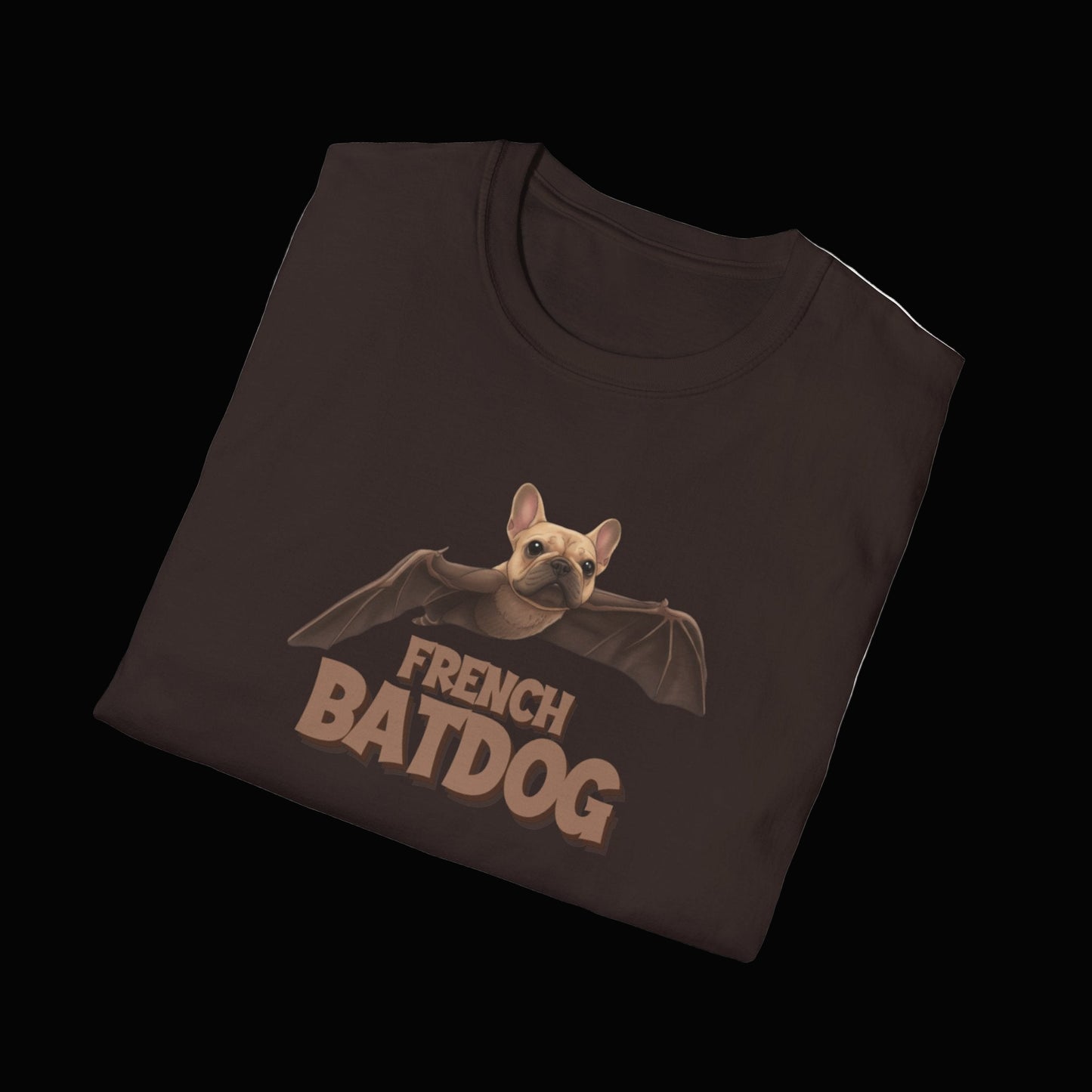 French Batdog Unisex Softstyle T-Shirt, Funny Tee Gift, Pet Lover Apparel, Halloween Costume Shirt, Cute Dog Lover T-Shirt