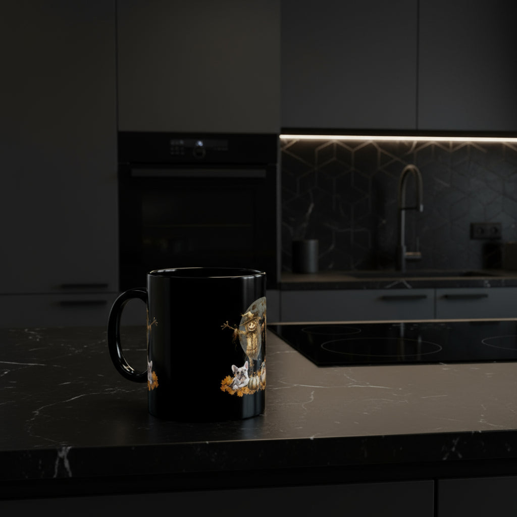 Mug - Fall Theme French Bulldogs Scarecrow Pumpkin Design
