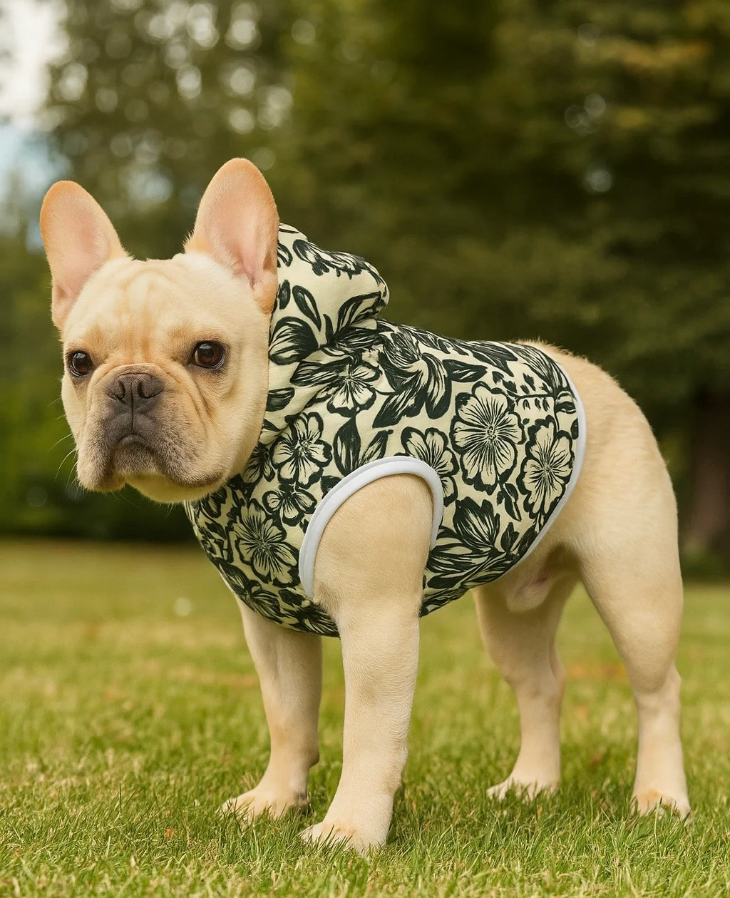 Floral Pet Hoodie - Cozy Dog Sweatshirt, Trendy Cat Clothing, Flower Print Pet Apparel, Comfortable Dog Outfit, Stylish Cat Hoodie