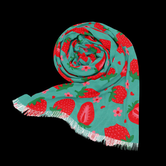 Match Your Pet! Strawberry Pattern Light Scarf