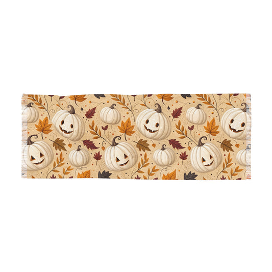 Autumn Pumpkin Light Scarf - Cozy Fall Accessory for Halloween, Thanksgiving, Seasonal Fashion, Gift for Her, Wrap Scarf