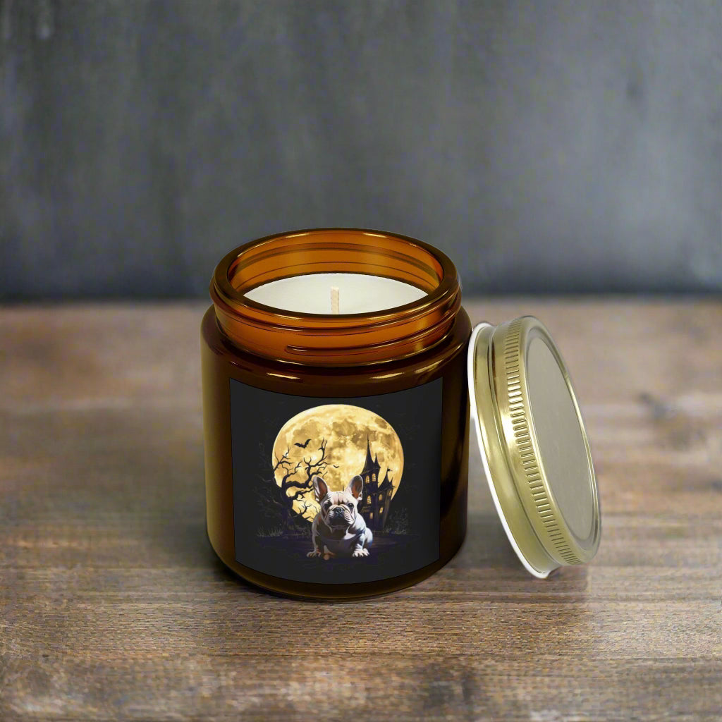 Halloween-Themed Scented Candle, Cozy Home Decor, Ghostly Atmosphere, Great for Fall Celebrations, Unique Gift Idea, Fragrant Mood Setter