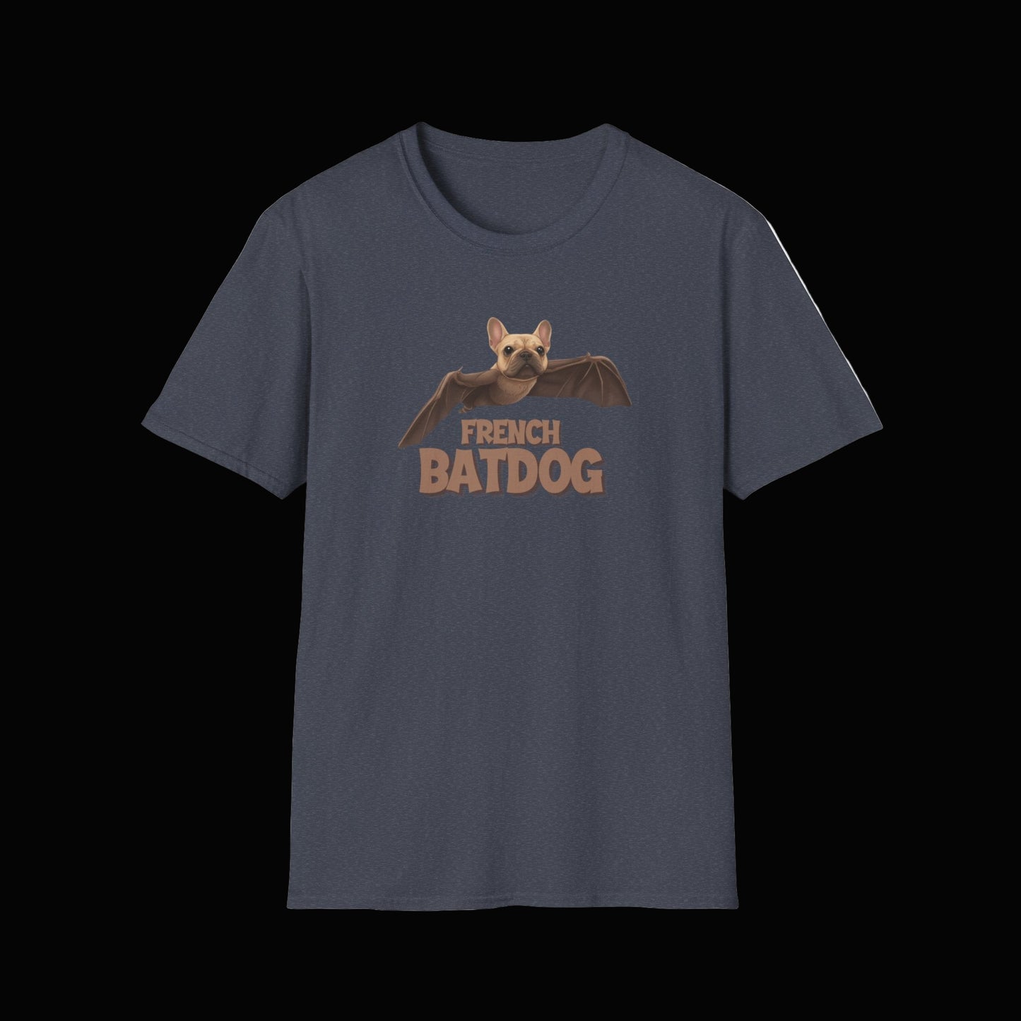 French Batdog Unisex Softstyle T-Shirt, Funny Tee Gift, Pet Lover Apparel, Halloween Costume Shirt, Cute Dog Lover T-Shirt