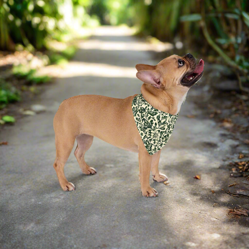 Chic Floral Pet Bandana for Stylish Dogs