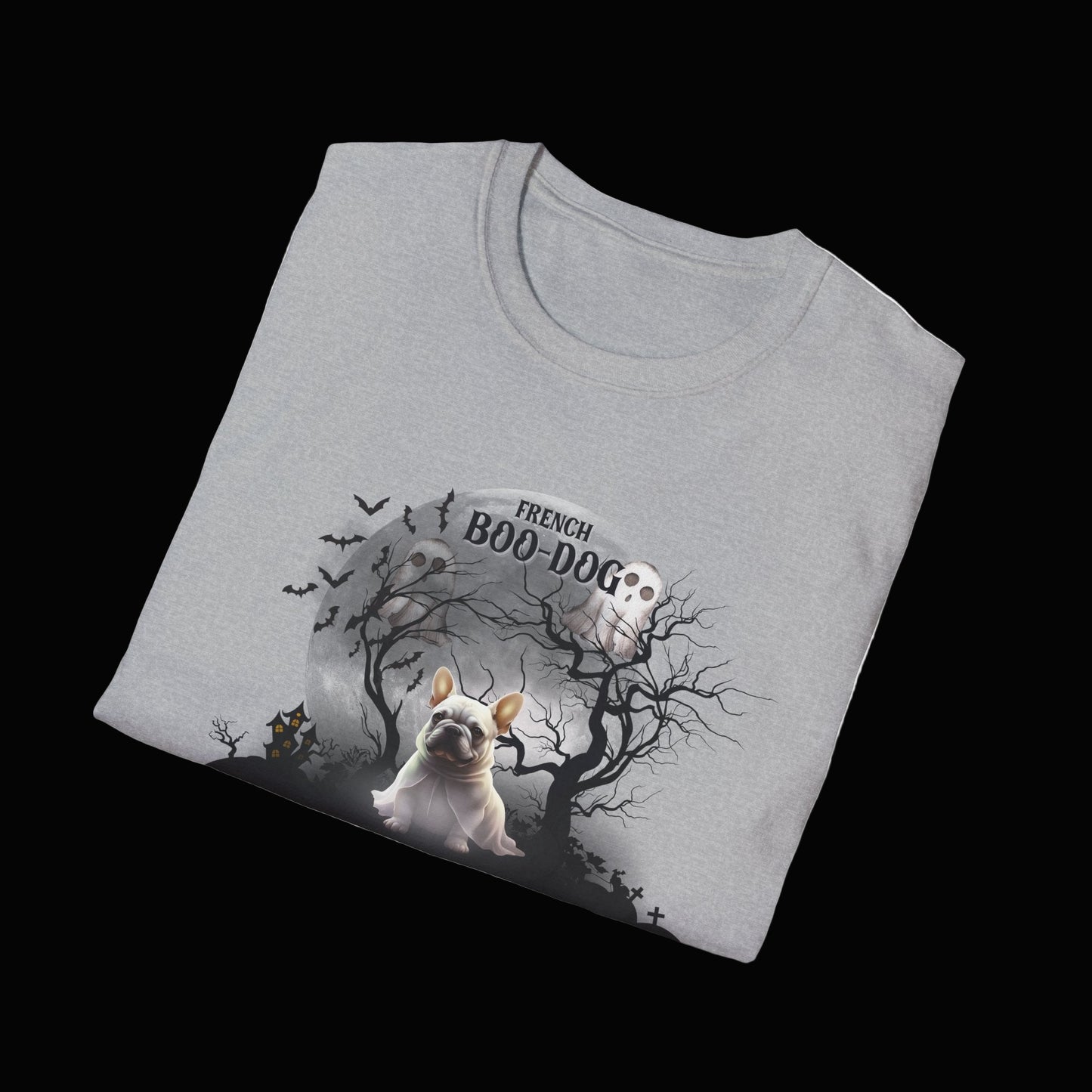 Halloween Boo-Dog Unisex T-Shirt, Spooky Pet Lover Gift, Fall Fashion, Ghostly Dog T-Shirt, Halloween Costume, Party Wear