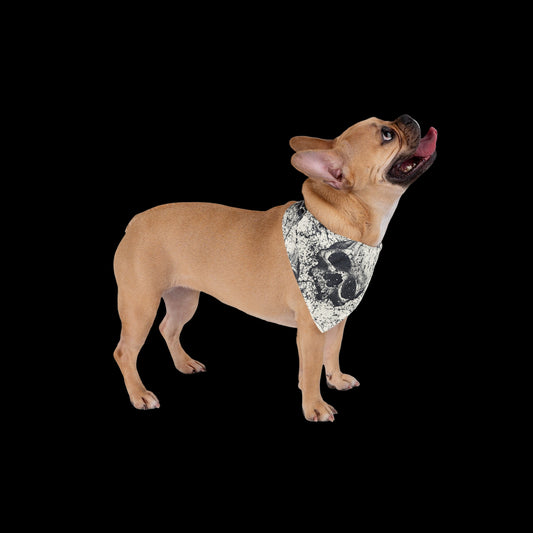 Pet Bandana Halloween Skull Print