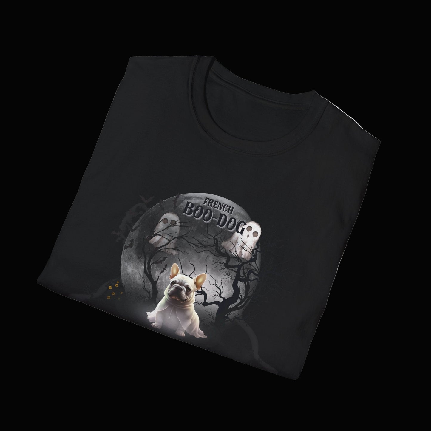 Halloween Boo-Dog Unisex T-Shirt, Spooky Pet Lover Gift, Fall Fashion, Ghostly Dog T-Shirt, Halloween Costume, Party Wear