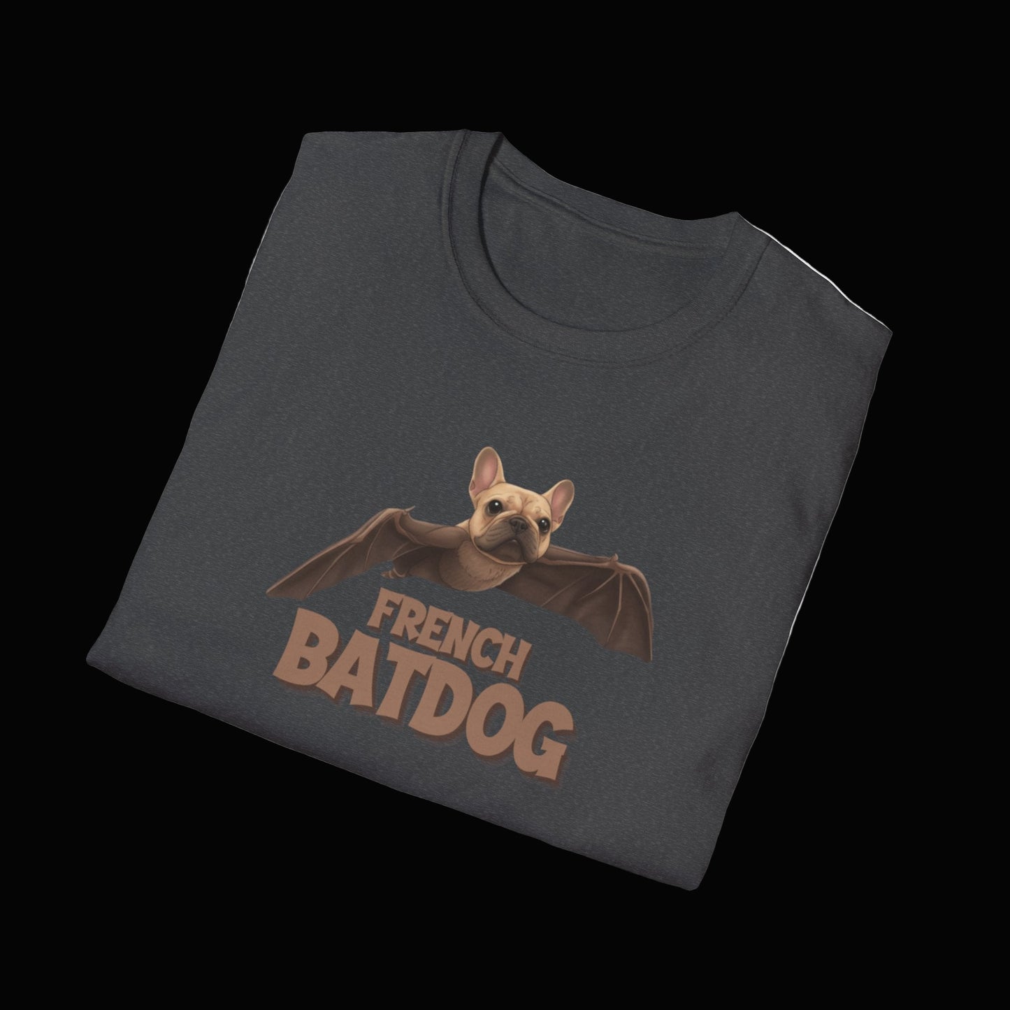French Batdog Unisex Softstyle T-Shirt, Funny Tee Gift, Pet Lover Apparel, Halloween Costume Shirt, Cute Dog Lover T-Shirt