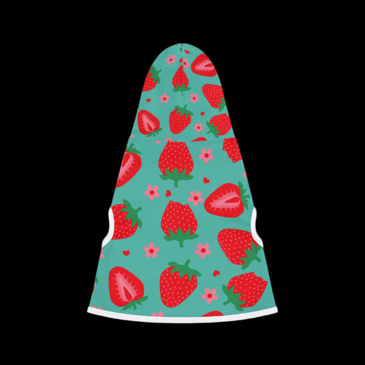 Dog Hoodie - Sweet Strawberries Design