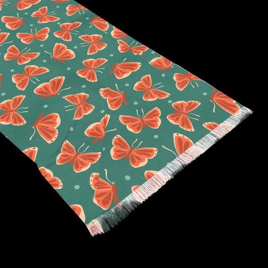Butterfly Print Light Scarf, Boho Accessories for Women, Spring Fashion, Ideal Gift for Nature Lovers, Versatile Lightweight Shawl