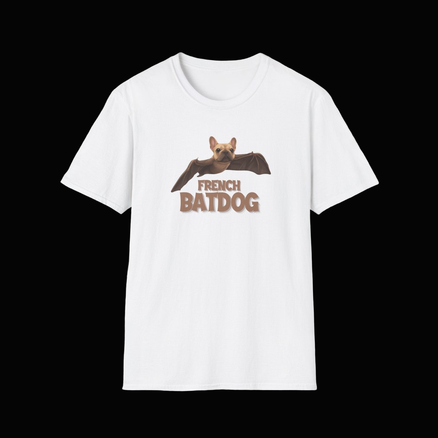 French Batdog Unisex Softstyle T-Shirt, Funny Tee Gift, Pet Lover Apparel, Halloween Costume Shirt, Cute Dog Lover T-Shirt