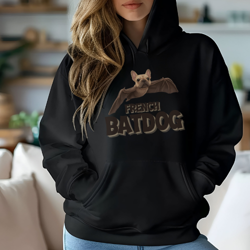 Batdog French Bulldog Halloween Hoodie - Spooky Season Funny Sweatshirt